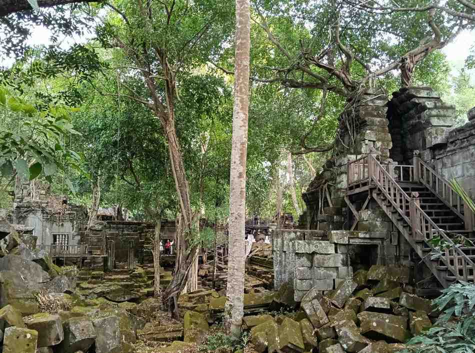 Angkor 4 Días Interior de Beng Mealea con ruinas y vegetación tour 4 días Angkor